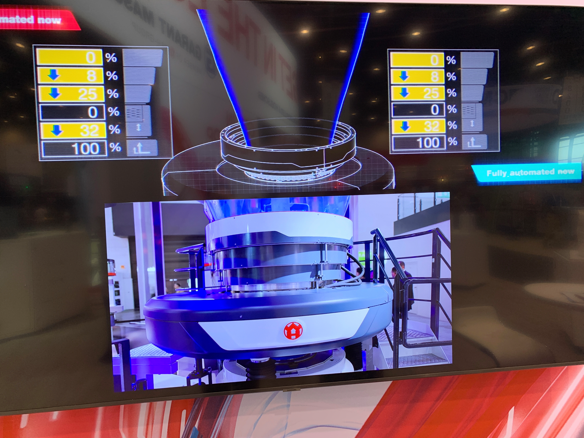 Blown film line changeover automation Windmoller & Holscher