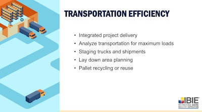 Planning deliveries to minimize truck usage is an overlooked sustainable method.