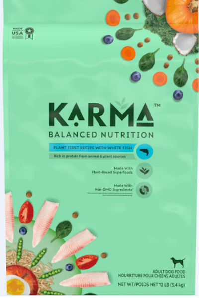 KARMA plant-first dog food packaging