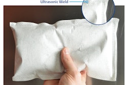 FreshFry pods are made up of a non-woven fabric that is ultrasonically sealed to form a pouch containing scrap plant materials. Photo courtesy of FreshFry.