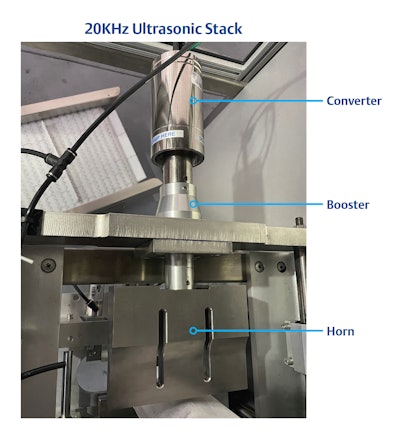 FreshFry’s vf/f/s system incorporates two Branson ultrasonic welding stacks that seal the side, top and bottom of each pod. The system yielded a 10-fold increase in productivity to support the company’s rapid growth, the company says. Photo courtesy of FreshFry.