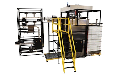 The FHA 3000 depalletizer, which can unload a wide range of container types, comes to Ska Fabricating as a result of its acquisition of GR-X Manufacturing.