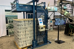 On display at PACK EXPO International, the International Microbus is a semi-automatic empty can depalletizer that can handle six different types of pallets.