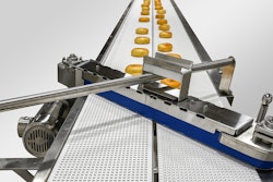Bagels factory conveyor belt accumulator
