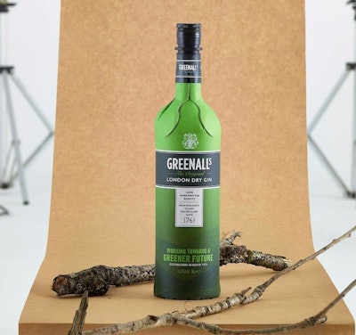 Greenall's paper-based bottle from Frugalpac.