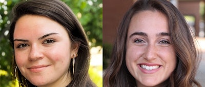 From Clemson University: Rebekah Pereira (right) was named the Robert Testin Outstanding Packaging Science Senior Award winner, and Sophie Owen (left) was the Packaging World Outstanding Packaging Science Senior nominee.