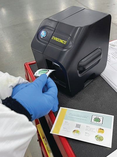 Post cards containing sensors by Evigence.