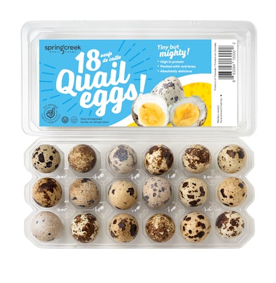 Spring Creek's 18 pack of quail eggs.