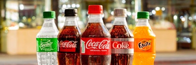 Coca-Cola's first bottle made from 100% rPET.