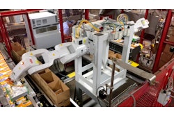The latest automation installation at the plant is a two-ABB IRB 1200 robot station that case packs the retail cartons into 12-ct shipper cases.