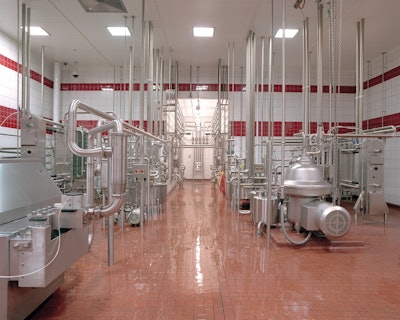 Wet processing zones often need more work in eliminating bacteria harbors than dry processing zones, especially in environments with frequent washdowns and clean-in-place programs.