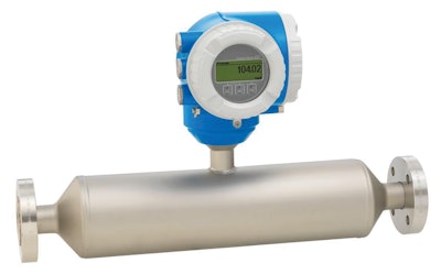 Endress+Hauser’s Proline Promass I 300 is equipped with Heartbeat online verification and diagnostics and measures multiple process variables, including viscosity, mass flow, volumetric flow, and density-based concentrations.
