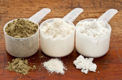 Protein powders can be made from a variety of plant-based substrates.