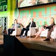 Executives discuss corporate innovation at the Chicago Venture Summit (left to right: Nisaini Rexach - Microsoft [moderator]; Rainer Struck - Mars Wrigley; Alan Kleinerman - Kraft Heinz; Alison Borgmeyer - Edelman; Richard Bull - DLA Piper)