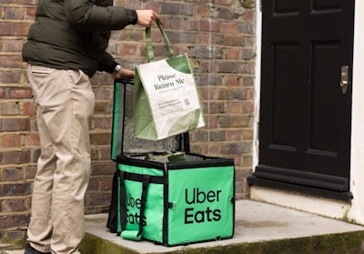 Uber Eats has partnered with Again for its reusable packaging trial in Central London.