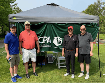 CPA Board President Jerry Thompson, Jeff Graham, former CPA Board President Mark O'Malley, and CPA General Counsel Eric Greenberg at charity golf tournament.