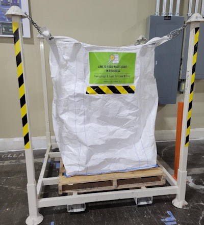 Food waste was collected in a dedicated tote, enabling the company to measure the improvement.