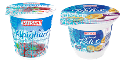 Milsani yogurt with digitally watermarked packaging.