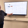 Johannes Kohne, technical manager for Emsland Frischgeflügel, keeps an eye on the performance data of all vacuum pumps from the large screen in his office.