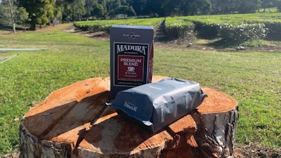 The new printed barrier paper packaging is curbside recyclable.