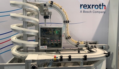 Bosch Rexroth also showcased their Spiralveyor, in partnership with smartPAC in Italy.