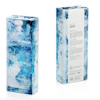 The visual ice-block effect on the retail carton for 1000 Lakes gin was achieved with several different levels of printing done with UV printing on silver PET laminated paperboard.