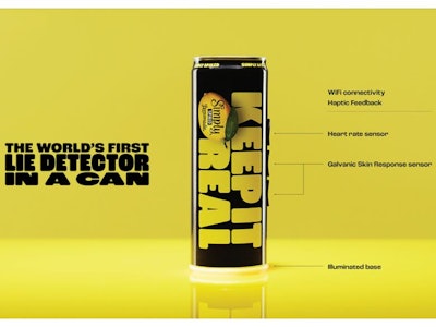 Molson Coors' 'Keep it Real' promotional campaign for its Simply Spiked lemonade features a lie detector can.
