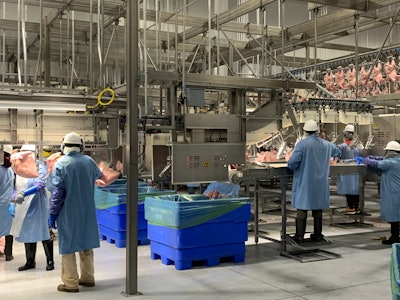 Turkey processing ergonomic workers Prestage Foods
