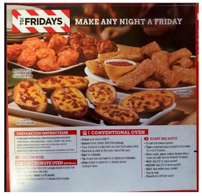 TGIF Chicken Bites Recall Plastic
