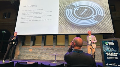 Reacting to recent French regulations, McDonald’s and its tech/tableware suppliers are making strides in the management of reusable foodservice packaging materials. U.S.-based Checkpoint Systems revealed a practical application of RFID technology in tracking and managing reusable tableware for the major fast-food chain. The company remained unnamed during the presentation on-stage for confidentiality reasons, but it’s widely known the chain is McDonald’s.