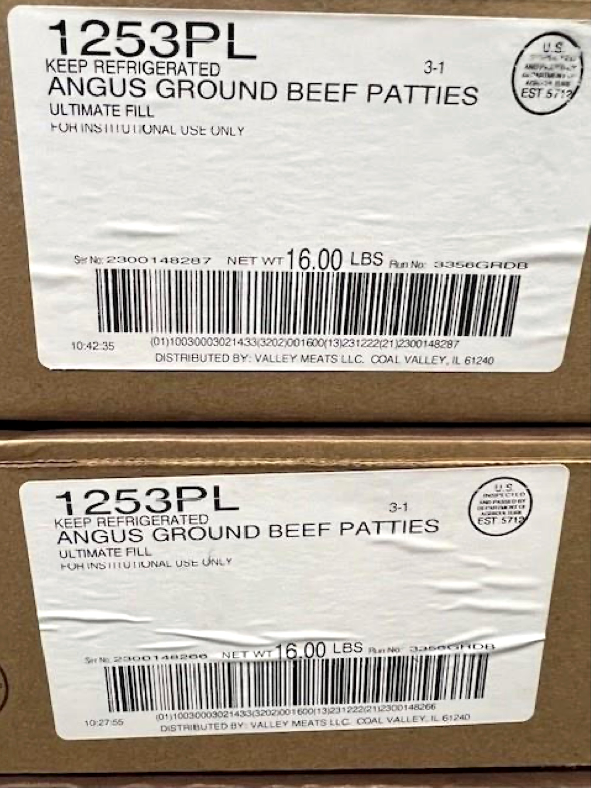 Ground beef recall e. coli Valley Meats