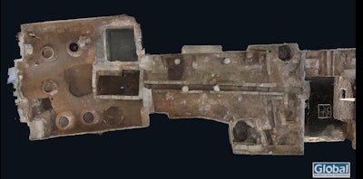 Photogrammetry provides a view of the site’s lower floor.