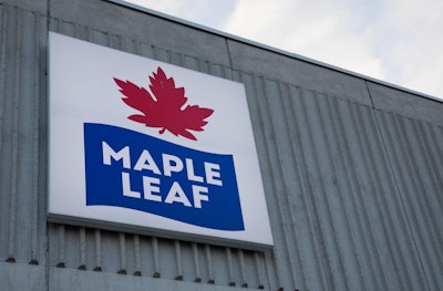 Maple Leaf Foods logo Bradford Ontario plant