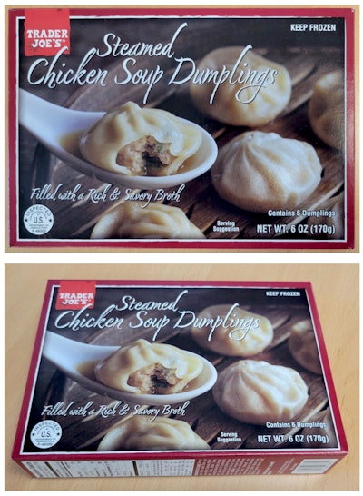 Trader Joe's Recall Chicken Soup Dumplings Box