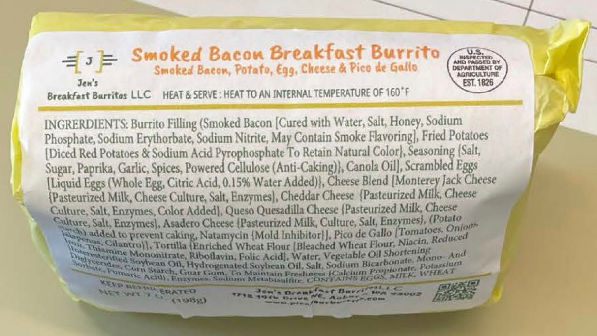 Breakfast burritos listeria Jen's