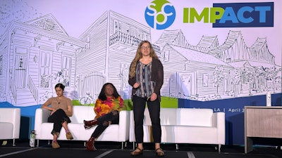 From left, Sanjana Paul, Ezinne Okoro, and McKenna Morrigan