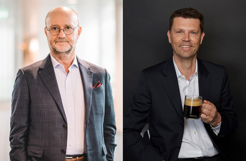 Marco Settembri, left, is retiring from his position as executive vice president and CEO Zone Europe for Nestl&eacute;. Guillaume Le Cunff, currently CEO of Nespresso, will become CEO Zone Europe.