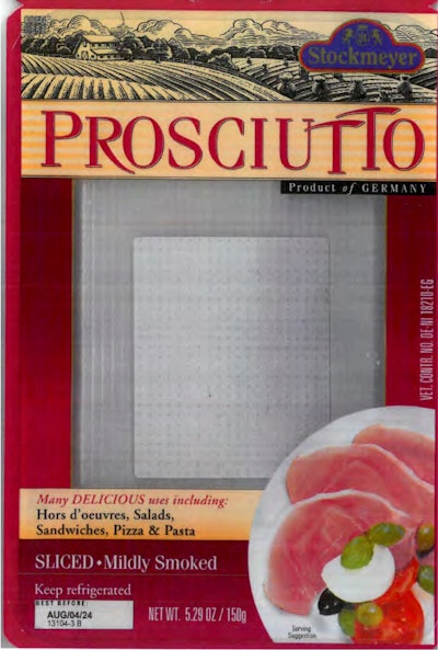 Recalled Prosciutto Front Package
