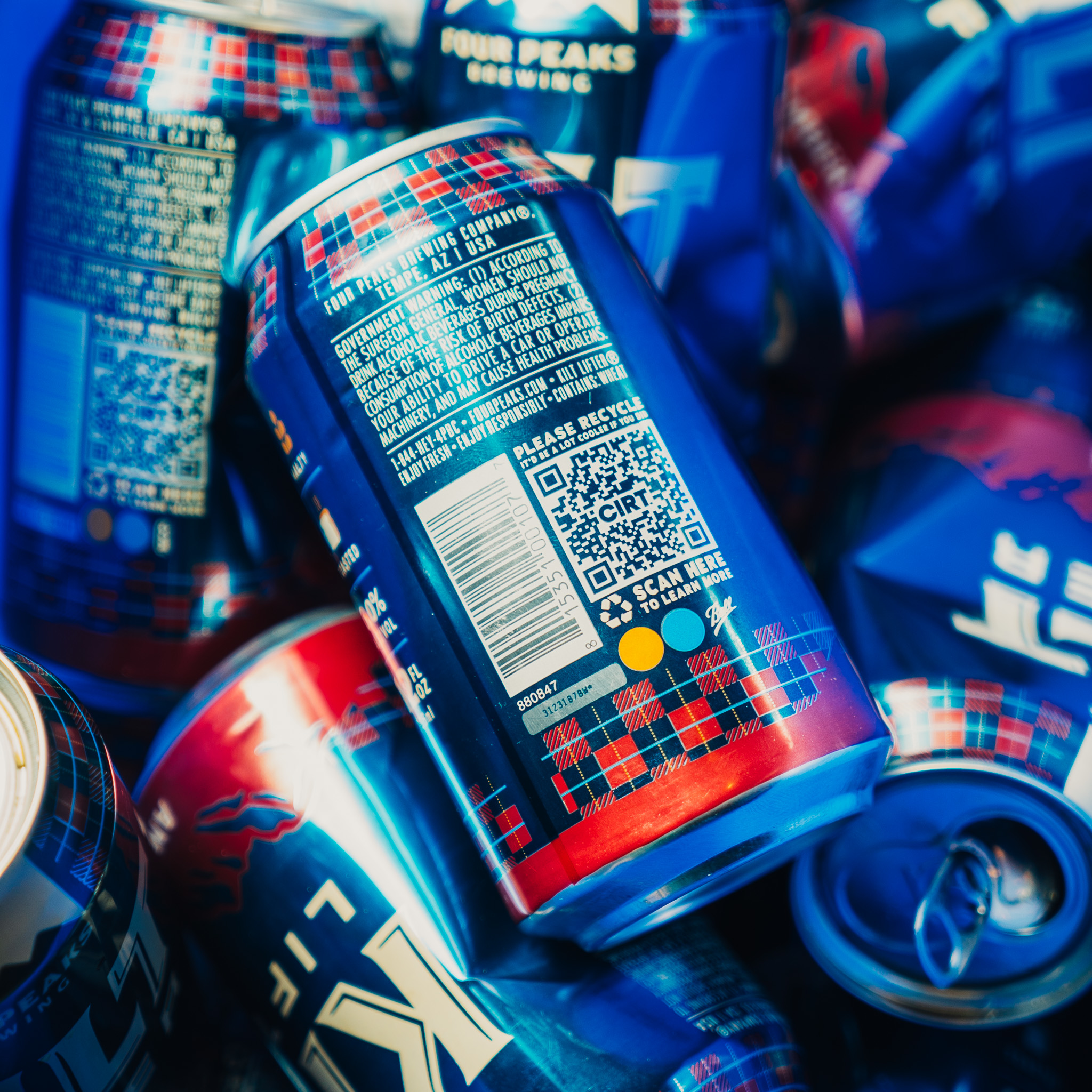 Consumers can scan the CIRT QR code on the back of all Four Peaks packaging to access local recycling information.