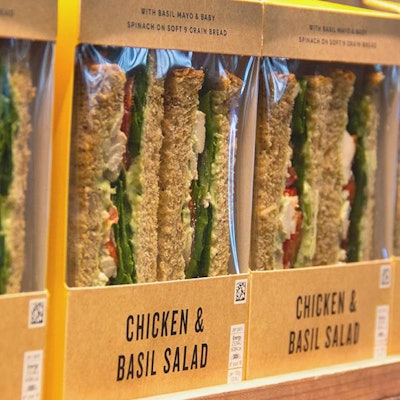 Marks & Spencer's new cafe sandwich packaging uses 79% less plastic than its previous solution.