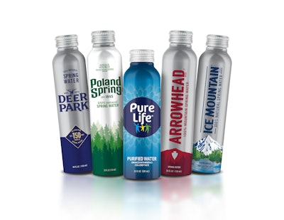 BlueTriton's new aluminum bottles support its goal to achieve 100% recyclable, reusable, or compostable packaging by 2030.