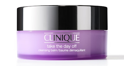 Packaging for Clinique’s Take the Day Off Cleansing Balm incorporates PCR from advanced recycling technologies. Image courtesy of The Estée Lauder Companies