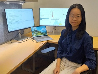 Study co-first author Jun Su, doctoral student in food science at Cornell University, develops an exposure-assessment model.