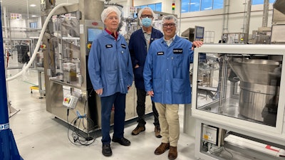 Richard Talbot (left) of Equip-Pak with Mary Kay's George Bode (center) and Brandon Polyniak (right).