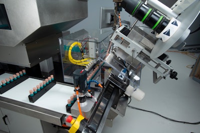 The ProFill system fills, cools and caps eight lip balm tubes in parallel, which simplifies changeovers for different sized tubes and boosts throughput.