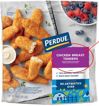 Perdue chicken tender recall metal wire