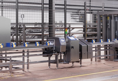 CM combination system for checkweighing and metal detection