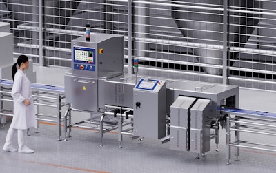 CX combination system for checkweighing and x-ray inspection