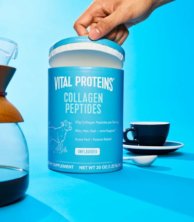 Made from Forest Stewardship Council (FSC)-certified fiber, a new paper-based package will reduce the plastic used across all Vital Proteins canister offerings by more than 90%.
