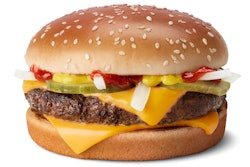 McDonald's has removed the Quarter Pounder hamburger from restaurants in the affected area.